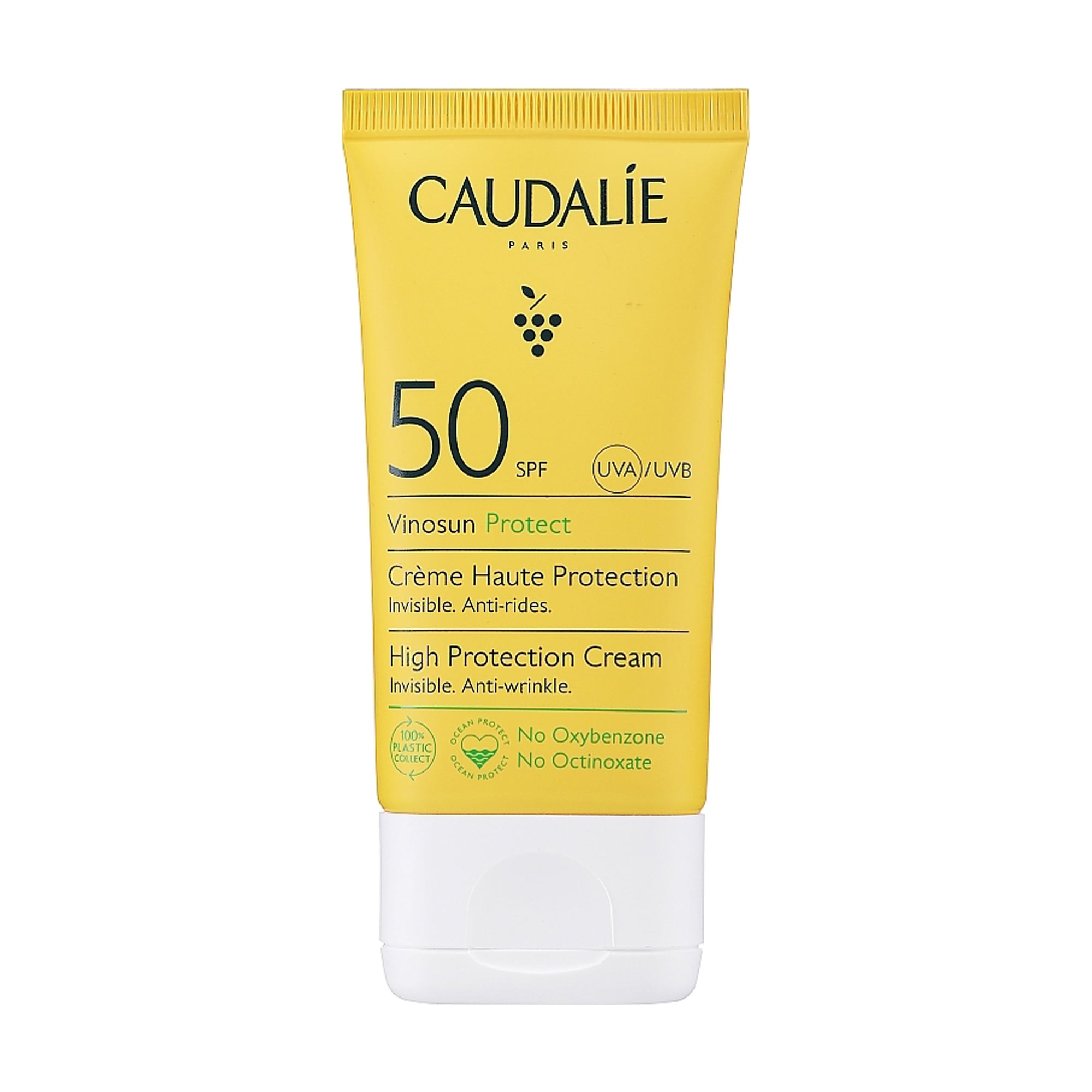 Уцінка! Сонцезахисний крем для обличчя Caudalie Vinosun Protect High Protection Cream SPF 50, 50 мл